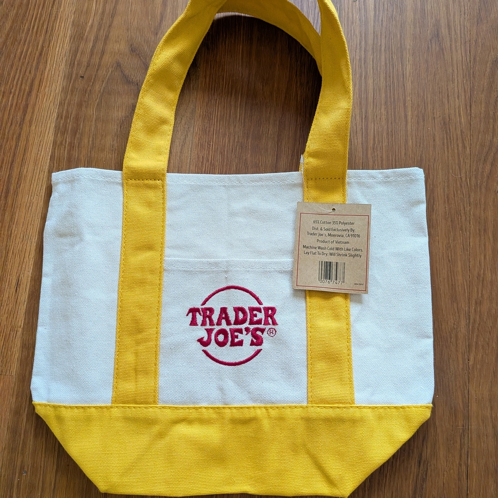 Trader Joe's Mini Tote Bag - Yellow